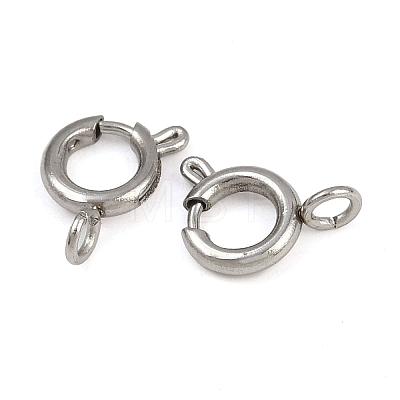 304 Stainless Steel Spring Ring Clasps STAS-B095-05C-P-1