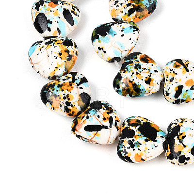 Spray Painted Synthetic Turquoise Beads Strands G-N352-28A-05-1