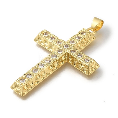 Rack Plating Brass Micro Pave Cubic Zirconia Pendants KK-G500-15G-1