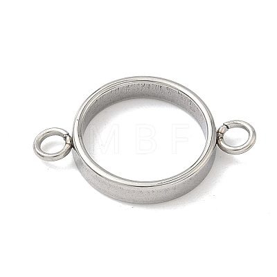 304 Stainless Steel Open Back Bezel Connector Charms STAS-B126-05A-P-1
