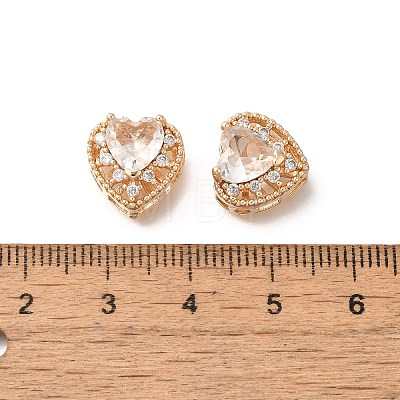 Rack Plating Brass Micro Pave Cubic Zirconia Beads KK-S399-08G-B-1