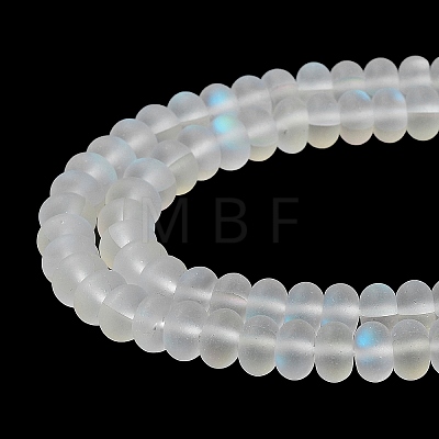 Frosted Transparent Glass Beads Strands FGLA-M002-01I-1