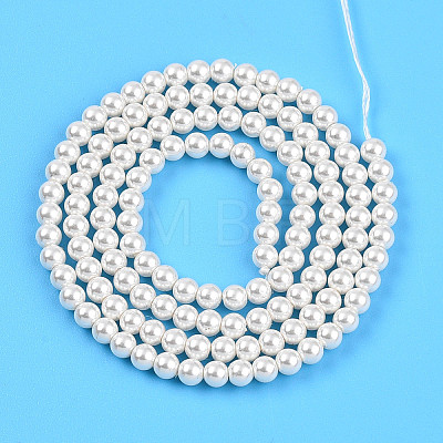 Baking Painted Pearlized Glass Pearl Bead Strands HY-N002-3mm-A11-1