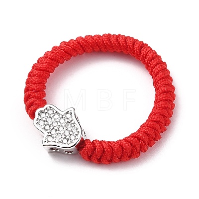 Nylon Thread Cord Braided Rings Sets RJEW-JR00310-1