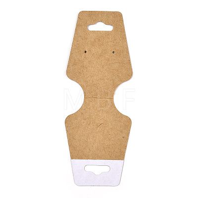 Fold Over Kraft Paper Adhesive Jewelry Display Cards for Necklace & Bracelet Display CDIS-YWC0001-03-1