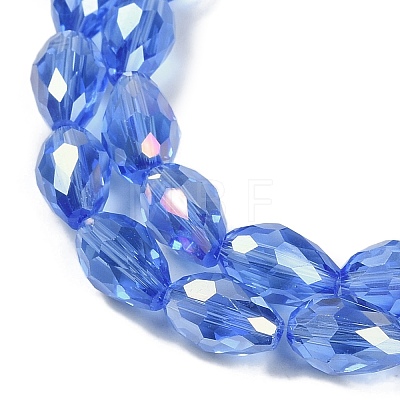 Transparent Electroplate Glass Beads Strands EGLA-N013-T10mm-B10-1