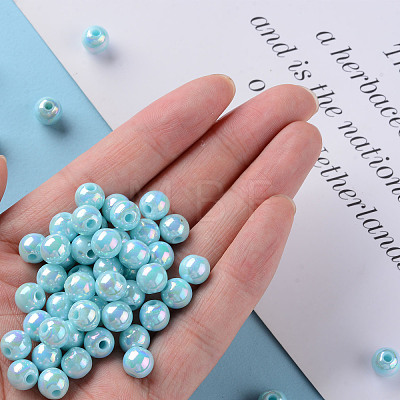 Opaque Acrylic Beads X-MACR-S370-D8mm-A07-1