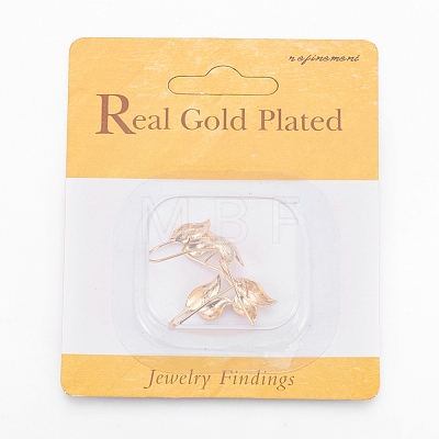 Brass Earring Hooks X-KK-R058-147G-1