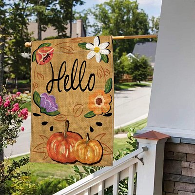 Vertical Double Sided Garden Flag AJEW-WH0116-001A-01-1