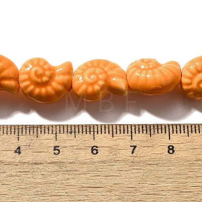 Glazed Porcelain Beads Strands X-PORC-I028-02E-1