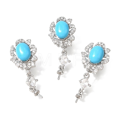 Synthetic Turquoise Pendants KK-N289-03P-1