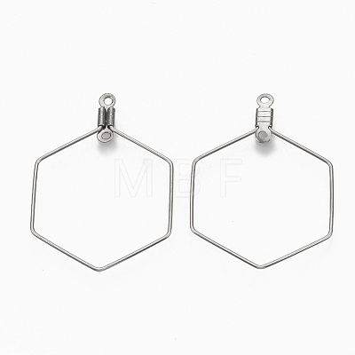 304 Stainless Steel Wire Pendants X-STAS-T051-006-1