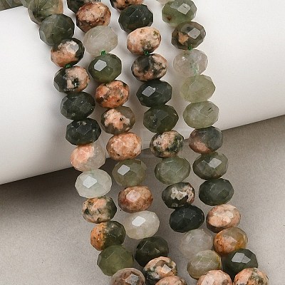 Natural Green Opal Beads Strands G-C259-A51-5x8mm-1