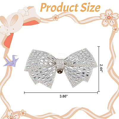 Bowknot Rhinestone Shoe Decoration DIY-WH0430-522B-1