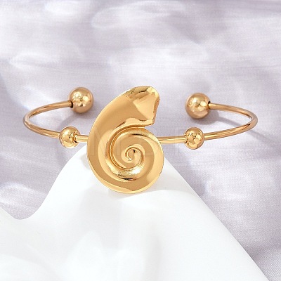 Ocean Theme 304 Stainless Steel Cuff Bangles SA-Z002-02G-03-1