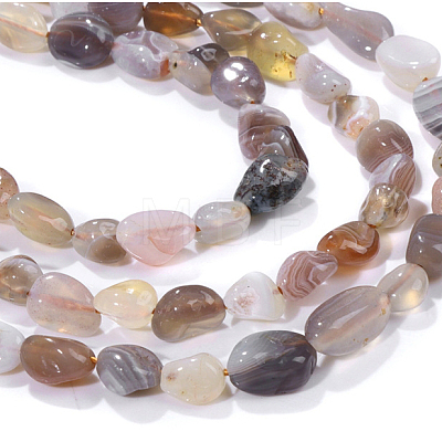 Natural Botswana Agate Beads Strands X-G-P433-20-1