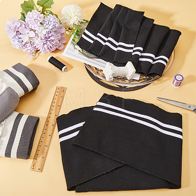 Polyester Elastic Ribbing Fabric for Cuffs DIY-WH0028-96B-1