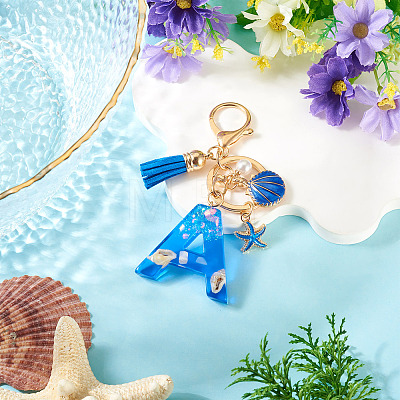 Star Resin & Shell Keychains KEYC-TAC00087-01A-1