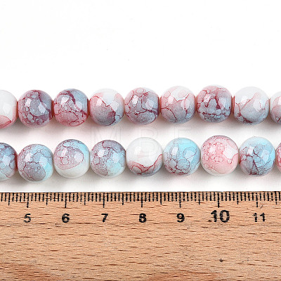 Baking Painted Glass Beads Strands DGLA-N003-10mm-C03-1