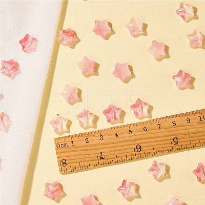 100Pcs Gradient Color Handmade Lampwork Beads DIY-SZ0010-51C-1