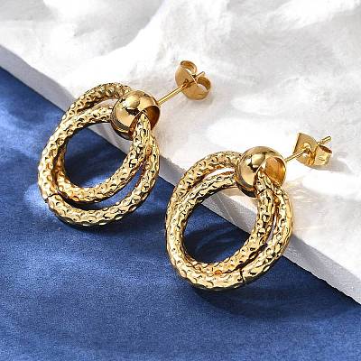 201 Stainless Steel Earrings EJEW-Q026-02G-C-1