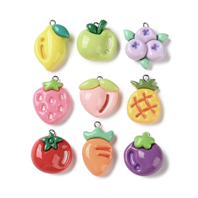 Opaque Resin Pendants RESI-I352-04P-1