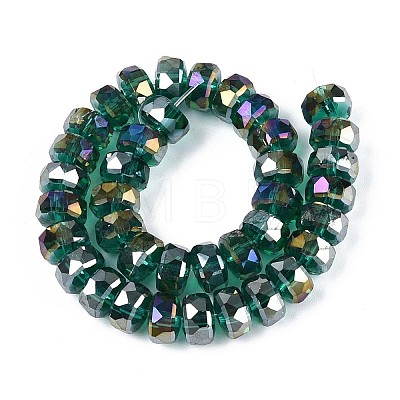 Electroplate Transparent Glass Beads Strands EGLA-N022-04A-D10-1