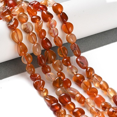 Natural Carnelian Beads Strands X-G-P497-01C-35-1