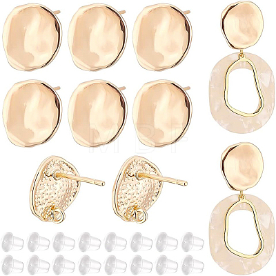 10Pcs Brass Stud Earring Findings KK-BC0008-60-1