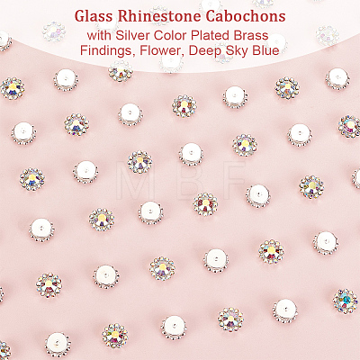 Olycraft Glass Rhinestone Cabochons FIND-OC0002-33B-1