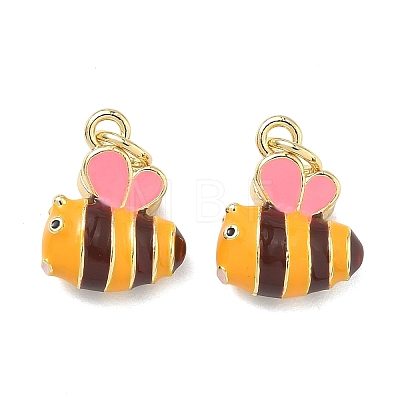Brass Enamel Charms KK-F933-13G-04-1