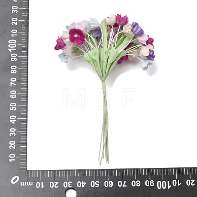 Cloth & Paper & Iron Artificial Mini Flower Bouquet for DIY Crafts FB-CBA59DF-02H-1