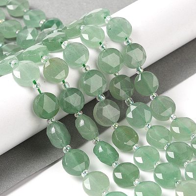 Natural Green Aventurine Bead Strands G-C116-A02-01-1