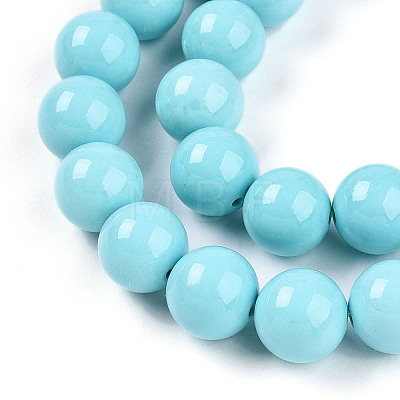 Synthetic Turquoise Beads Strands G-A255-A04-03B-1