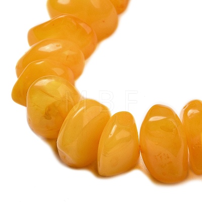 Resin Imitation Amber Beads Strands RESI-Z017-02B-1