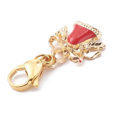 Christmas Theme Alloy Enamel Pendants X1-HJEW-JM00427-02-1