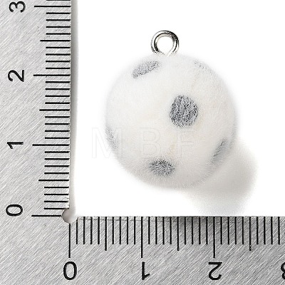 Flocking Opaque Sports Theme Resin Pendants RESI-D017-01C-P-1