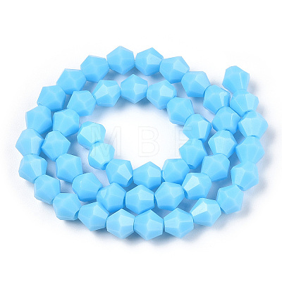 Opaque Solid Color Imitation Jade Glass Beads Strands EGLA-A039-P6mm-D12-1