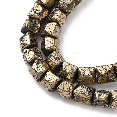 Electroplated Natural Lava Rock Beads Strands G-A256-D01-01D-1