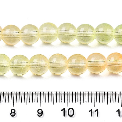 Baking Painted Transparent Glass Beads DGLA-M001-8mm-08-1