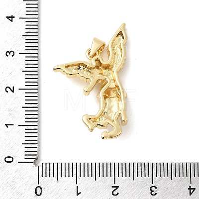 Angle Charms Brass Pendants KK-H529-33G-1