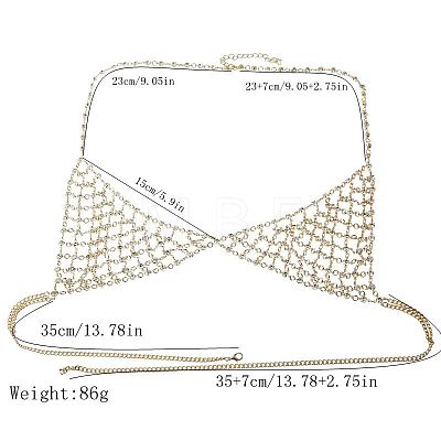 Alloy Crystal Rhinestone Sexy Bra Body Chain WG4C2C6-01-1