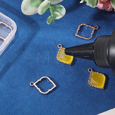 Alloy Open Back Bezel Pendants FIND-WH0111-887RG-1