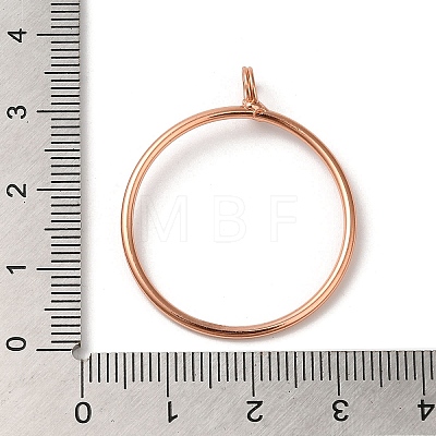 Brass Hollow Pendants KK-P001-94RG-1