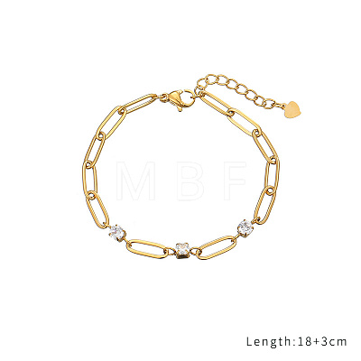 Gold Plated  Bracelet with Zircon BN3818-3-1