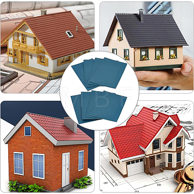 8 Sheets 2 Style Plastic Roof Tiles DIY-BC0005-24A-1