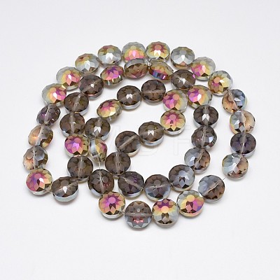 Electroplate Glass Beads Strands EGLA-Q084-12mm-01-1