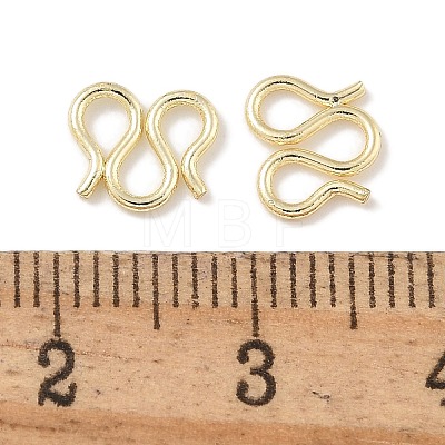 Brass S-Hook Clasps KK-P284-12G-02-1