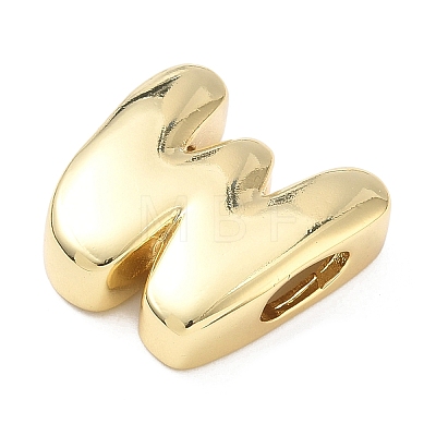 Brass Initial Beads KK-B167-27G-01W-1