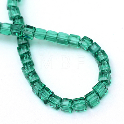 Transparent Glass Bead Strands GLAA-R167-6x6-01D-1